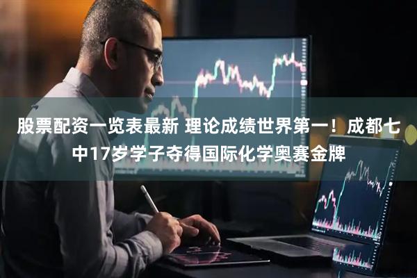 股票配资一览表最新 理论成绩世界第一！成都七中17岁学子夺得国际化学奥赛金牌