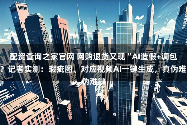 配资查询之家官网 网购退货又现“AI造假+调包”？记者实测：瑕疵图、对应视频AI一键生成，真伪难辨